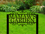 Load image into Gallery viewer, Custom Steel Flourished Staked Garden Sign
