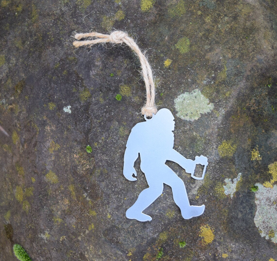 Sasquatch with Beer Mug Ornament