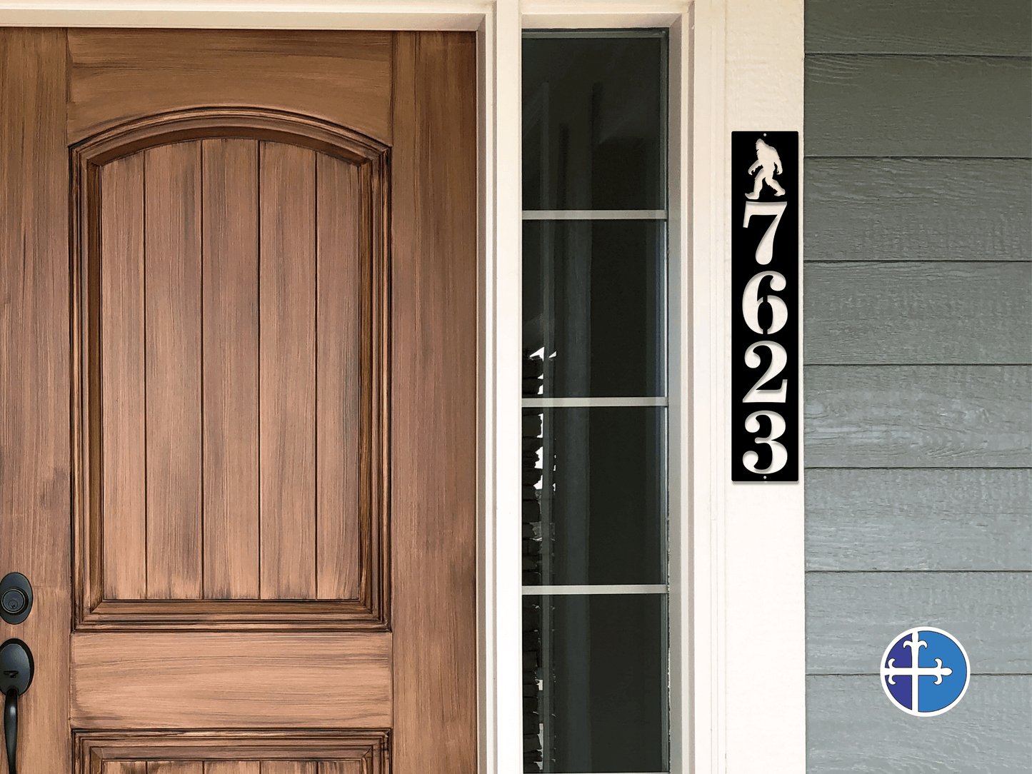 4.5" Sasquatch Vertical Metal Address Sign
