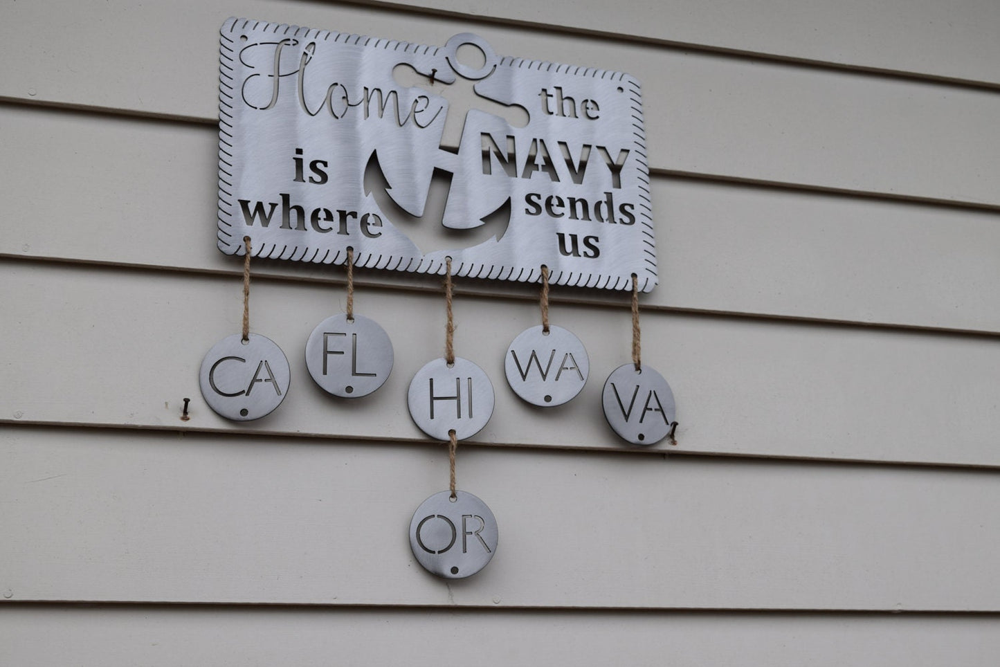 Home is Where the Navy Sends Us Metal Sign
