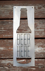 Load image into Gallery viewer, Beer Here Metal Sign
