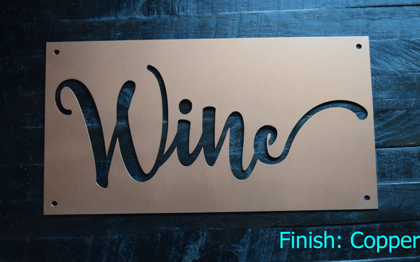 Wine Script Sign