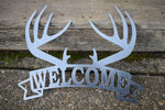 Load image into Gallery viewer, Antler Welcome Sign
