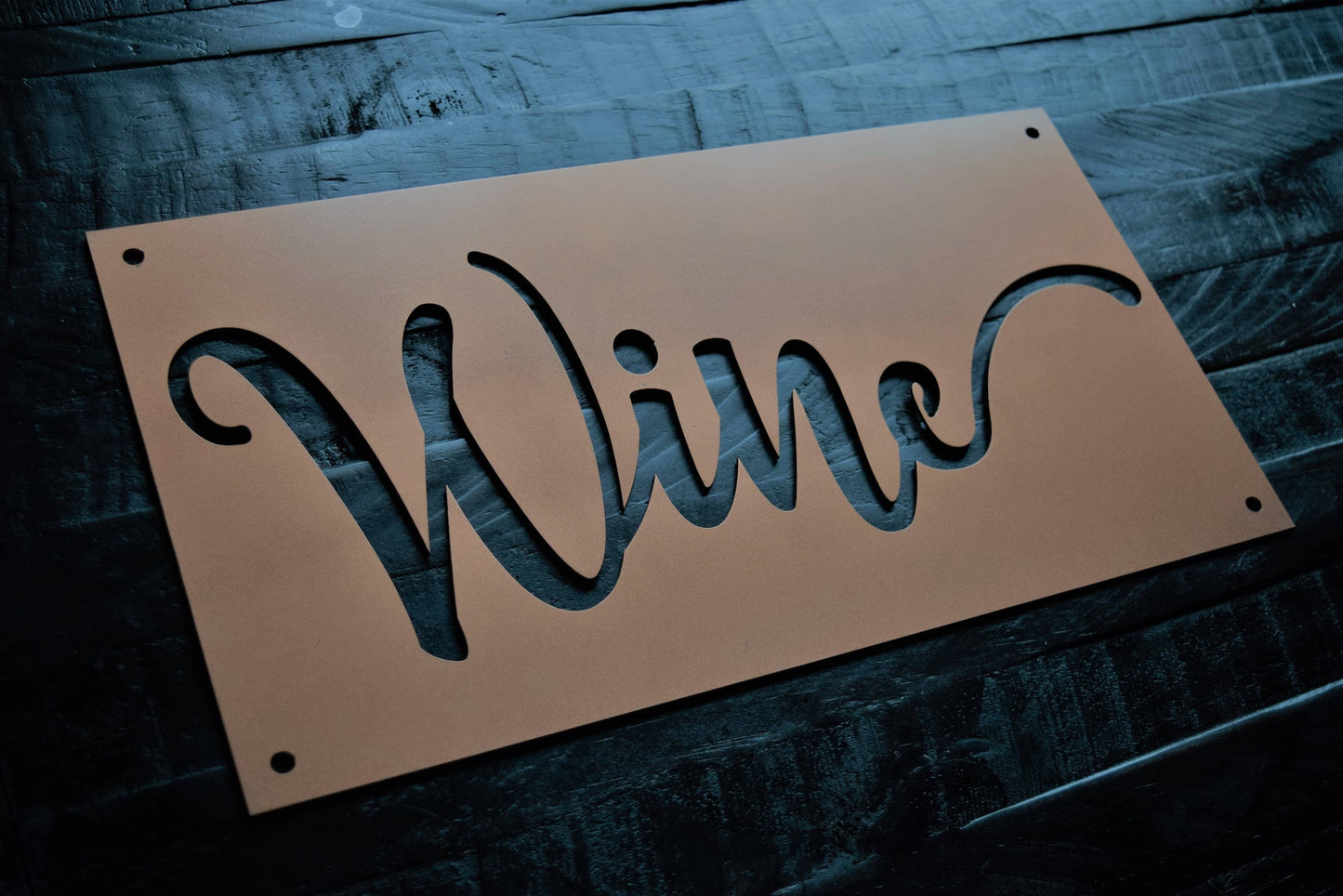 Wine Script Sign