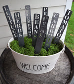Load image into Gallery viewer, Set of Metal Vegetable &amp; Herb Markers
