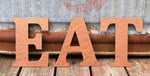 Load image into Gallery viewer, Metal EAT Letters Sign
