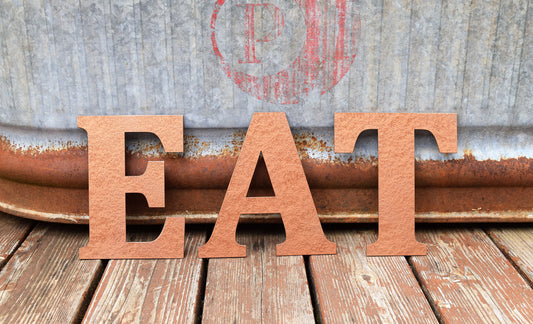Metal EAT Letters Sign