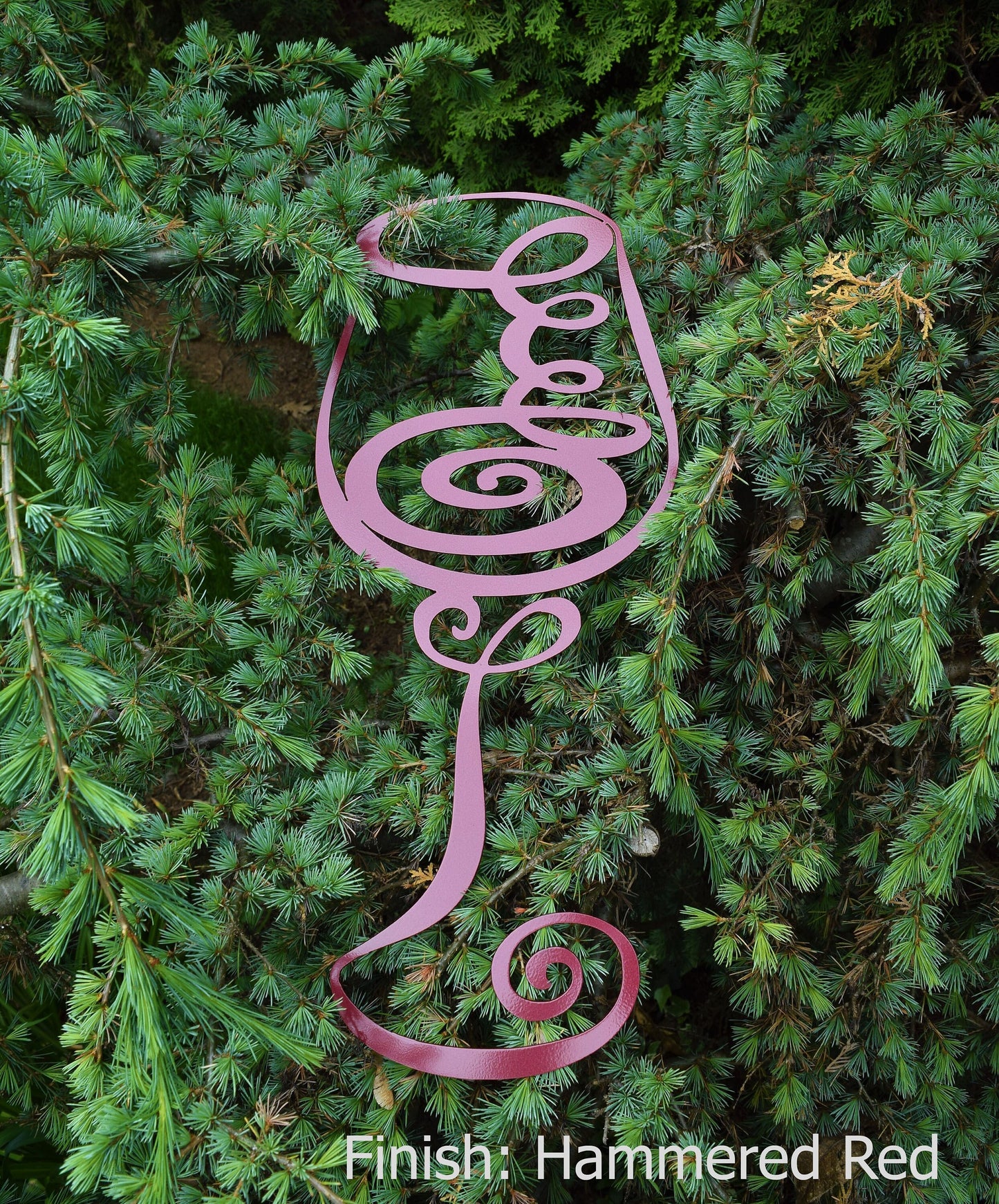 Abstract Steel Wine Glass
