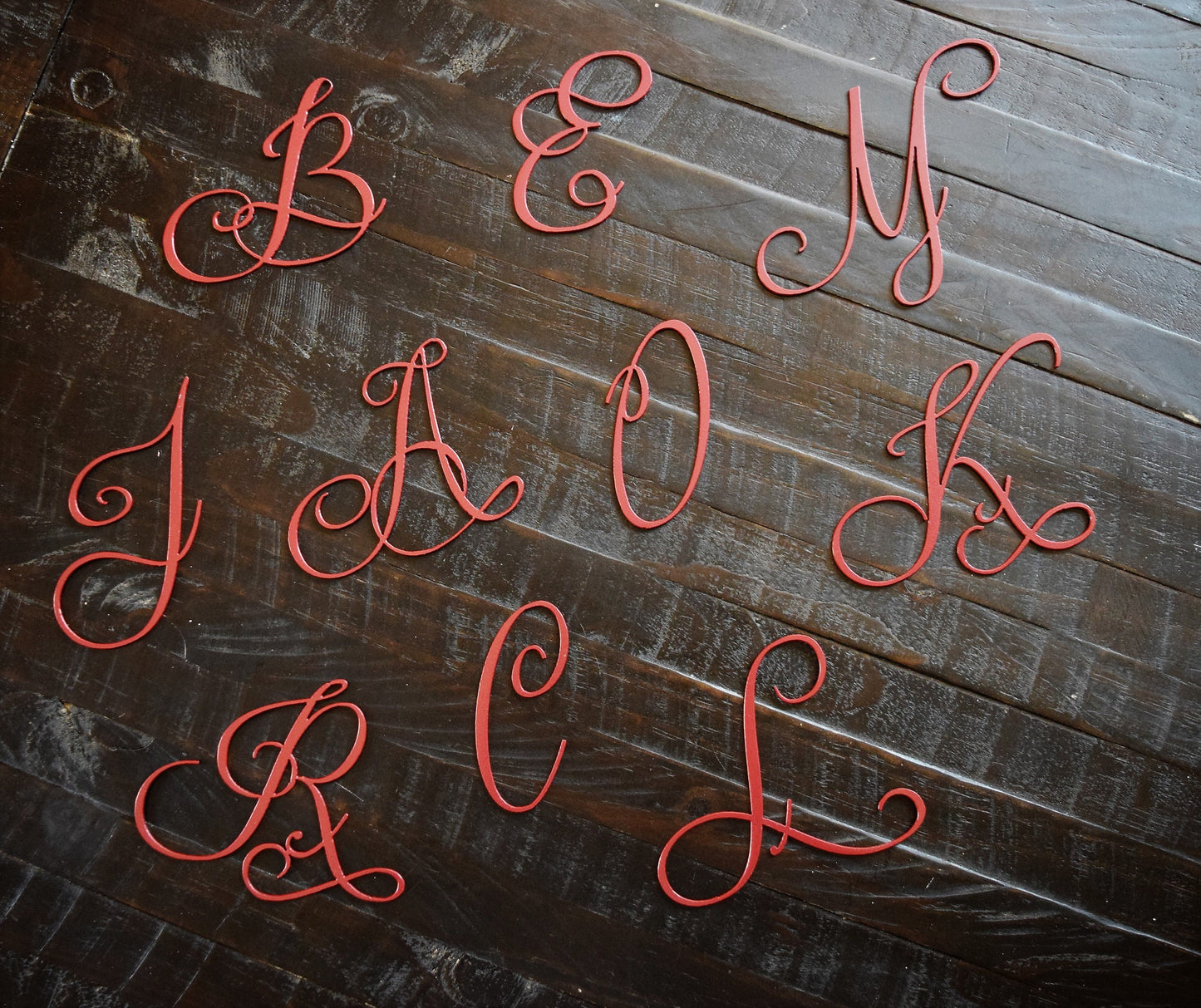 Fancy Script Letter Ornaments