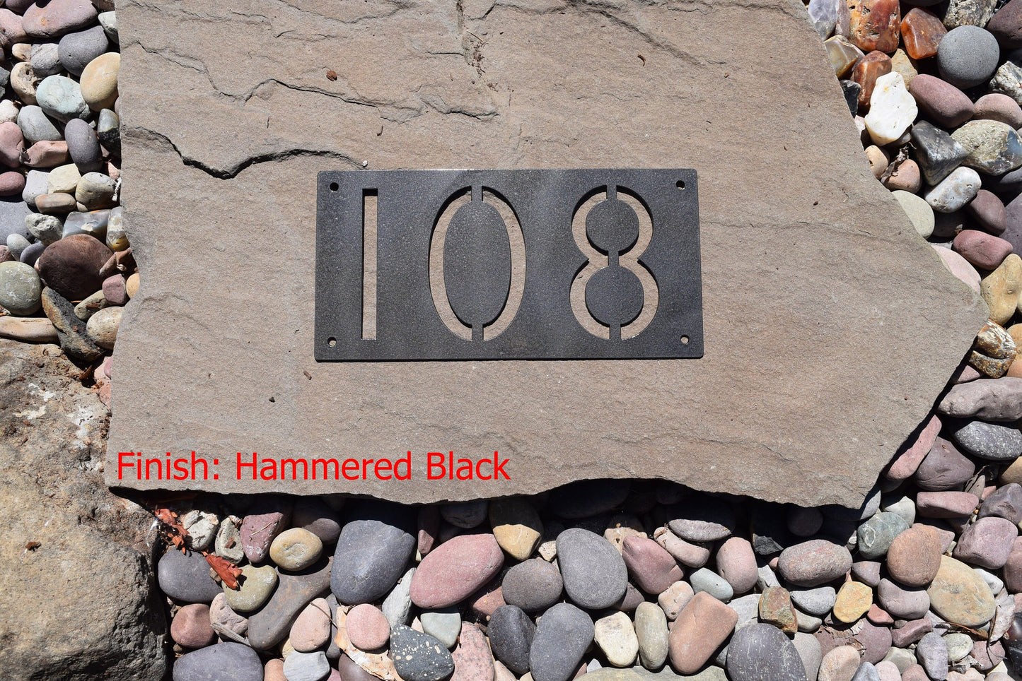 Metal Horizontal Modern Address Sign