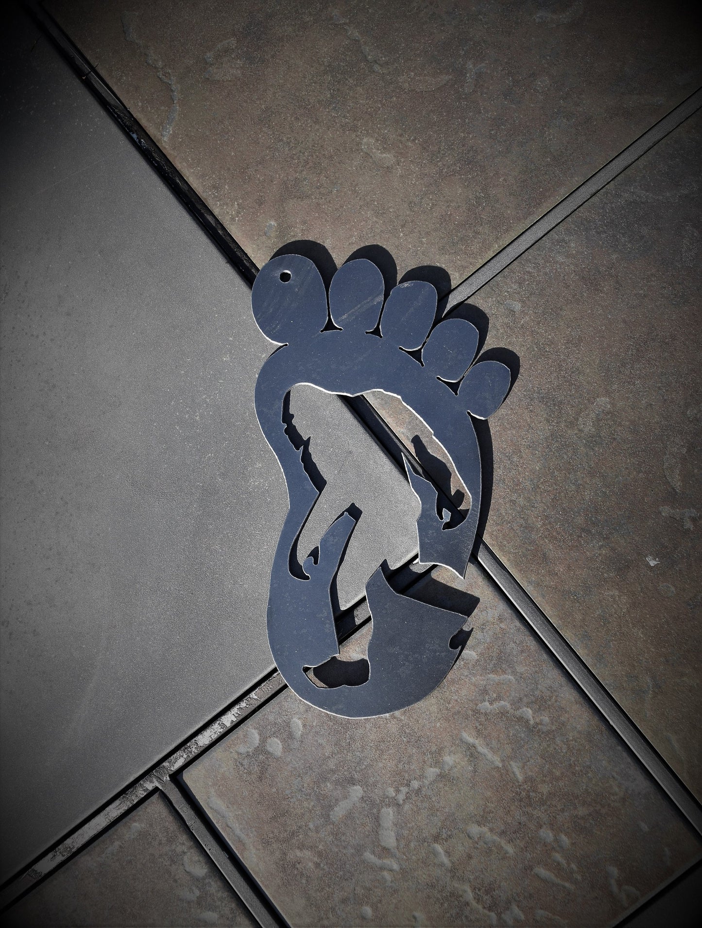 Sasquatch Footprint Metal Sign