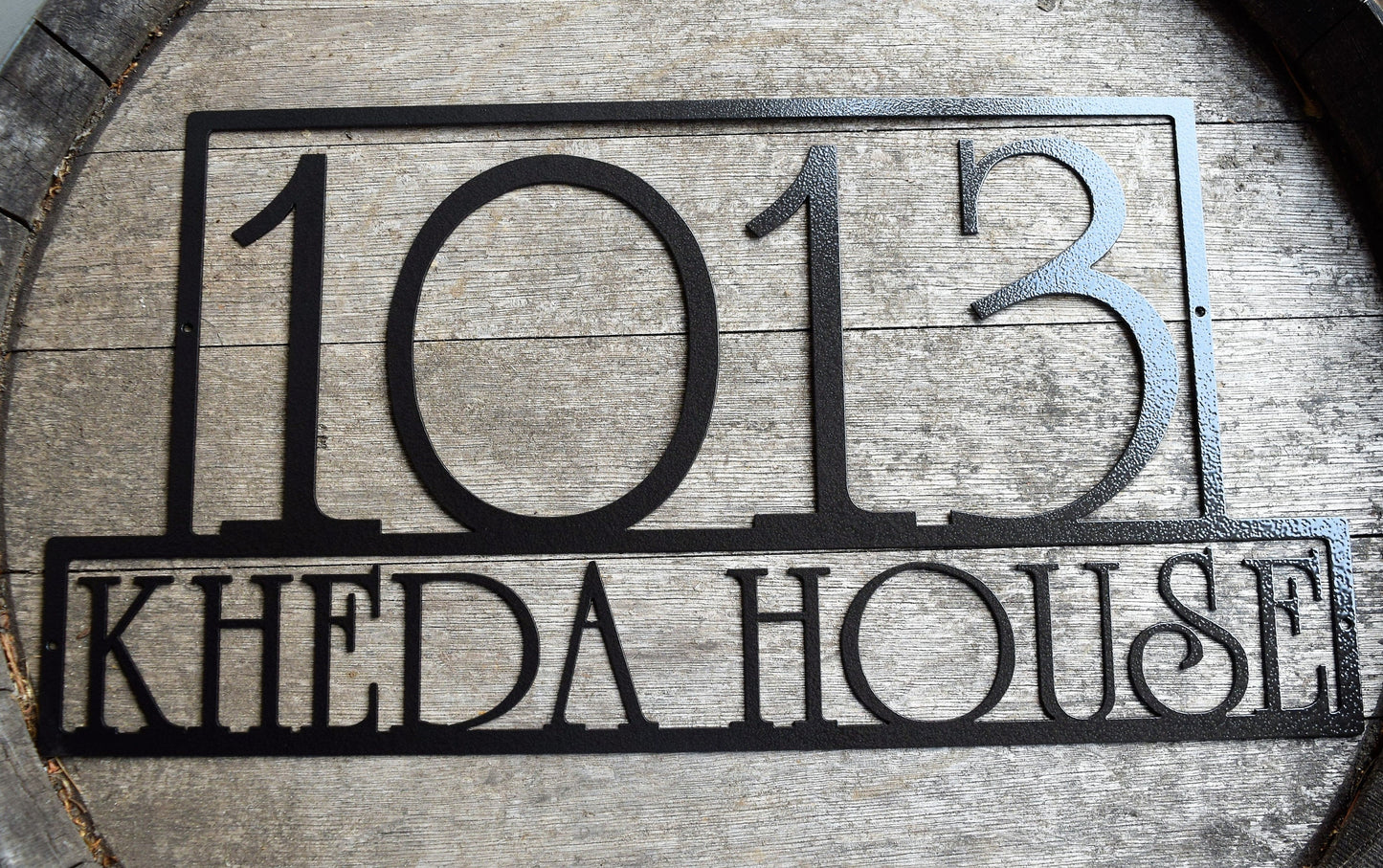 Custom Horizontal Modern Address Sign