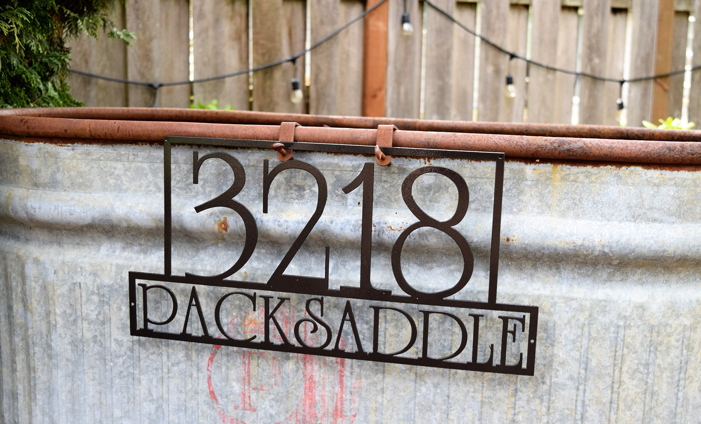 Custom Horizontal Modern Address Sign