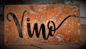 Wine Script Sign