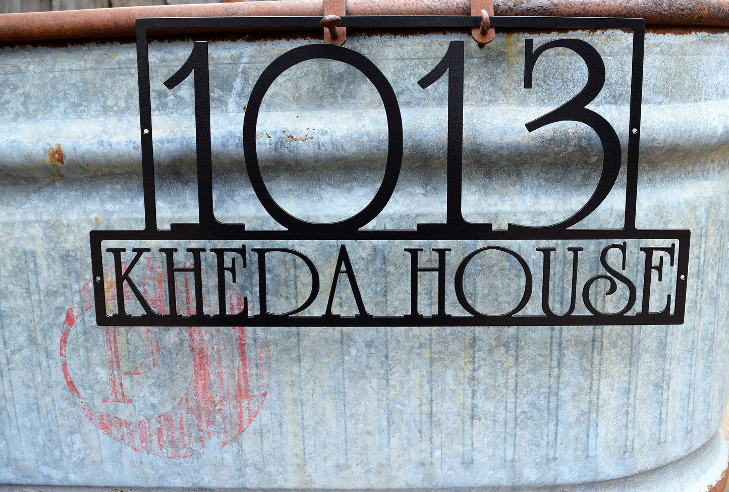 Custom Horizontal Modern Address Sign