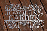 Load image into Gallery viewer, Custom Metal Rose-Flourish Garden Sign
