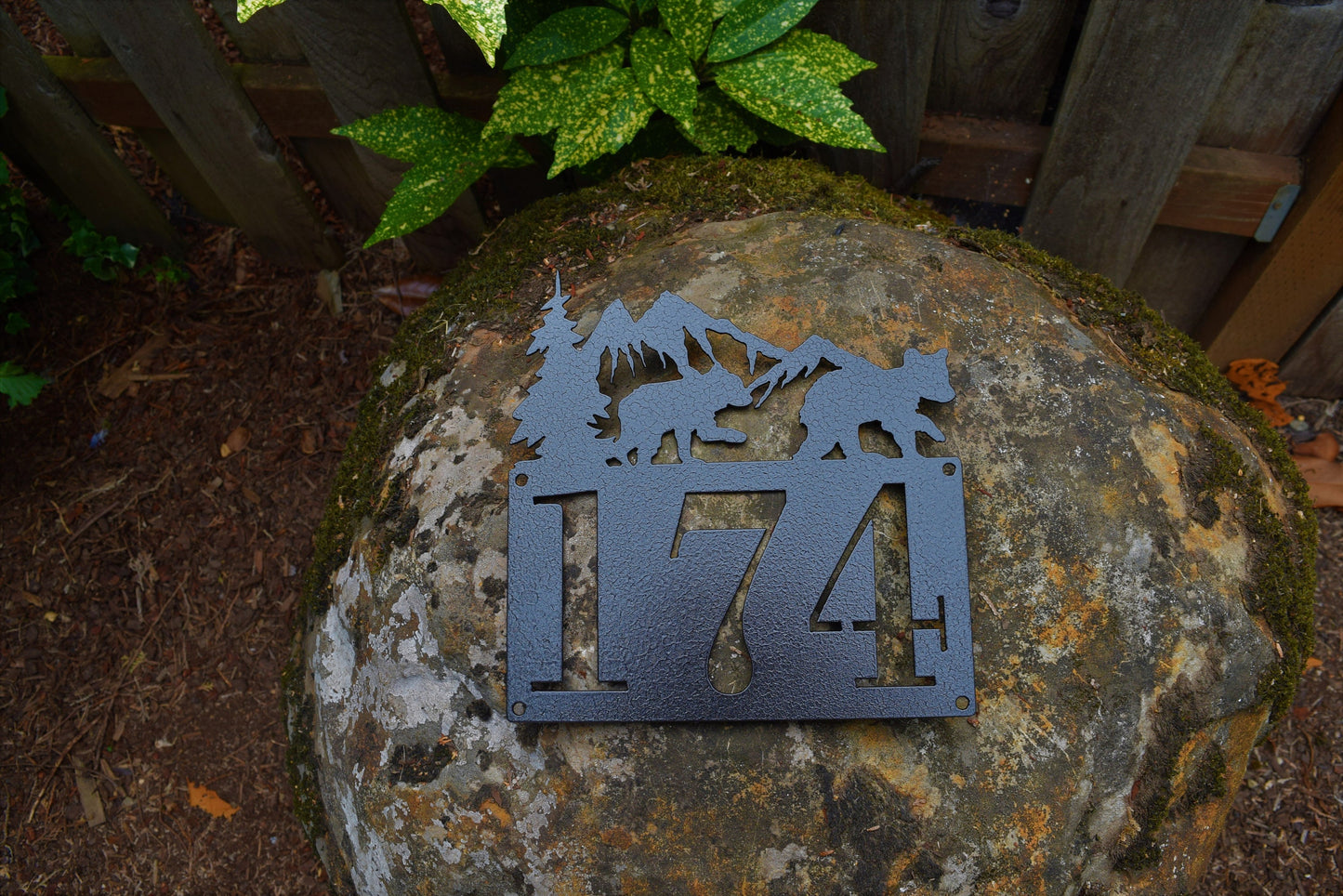 Bear Theme Horizontal Home Address Sign