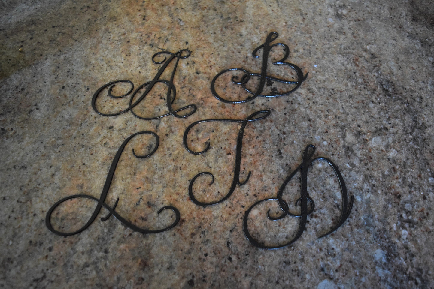 Fancy Script Letter Ornaments
