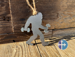 Load image into Gallery viewer, Sasquatch with Dumbbells Ornament
