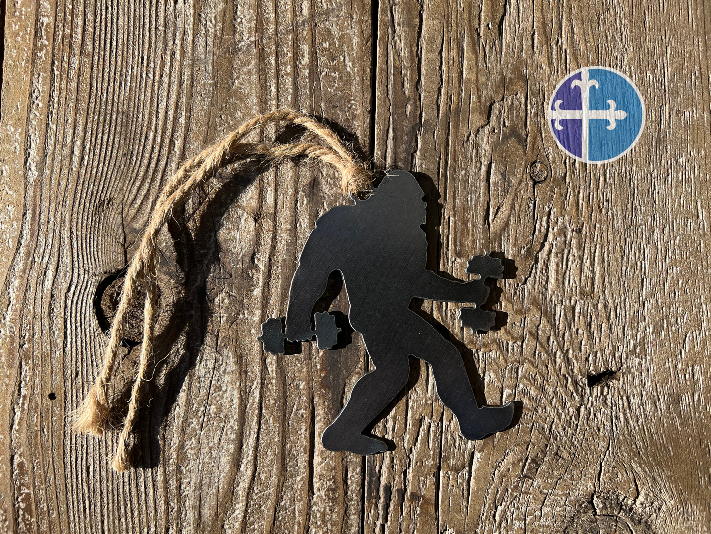 Sasquatch with Dumbbells Ornament
