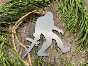 Sasquatch with AR-15 Ornament