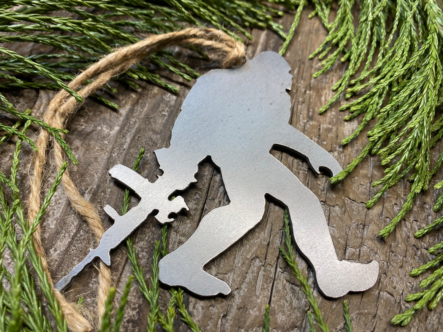 Sasquatch with AR-15 Ornament