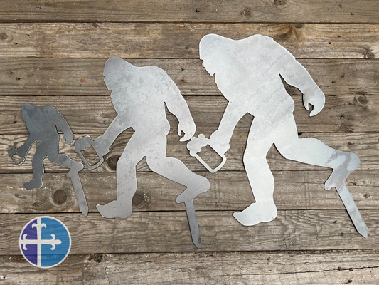 Staked Sasquatch with Beer Mug