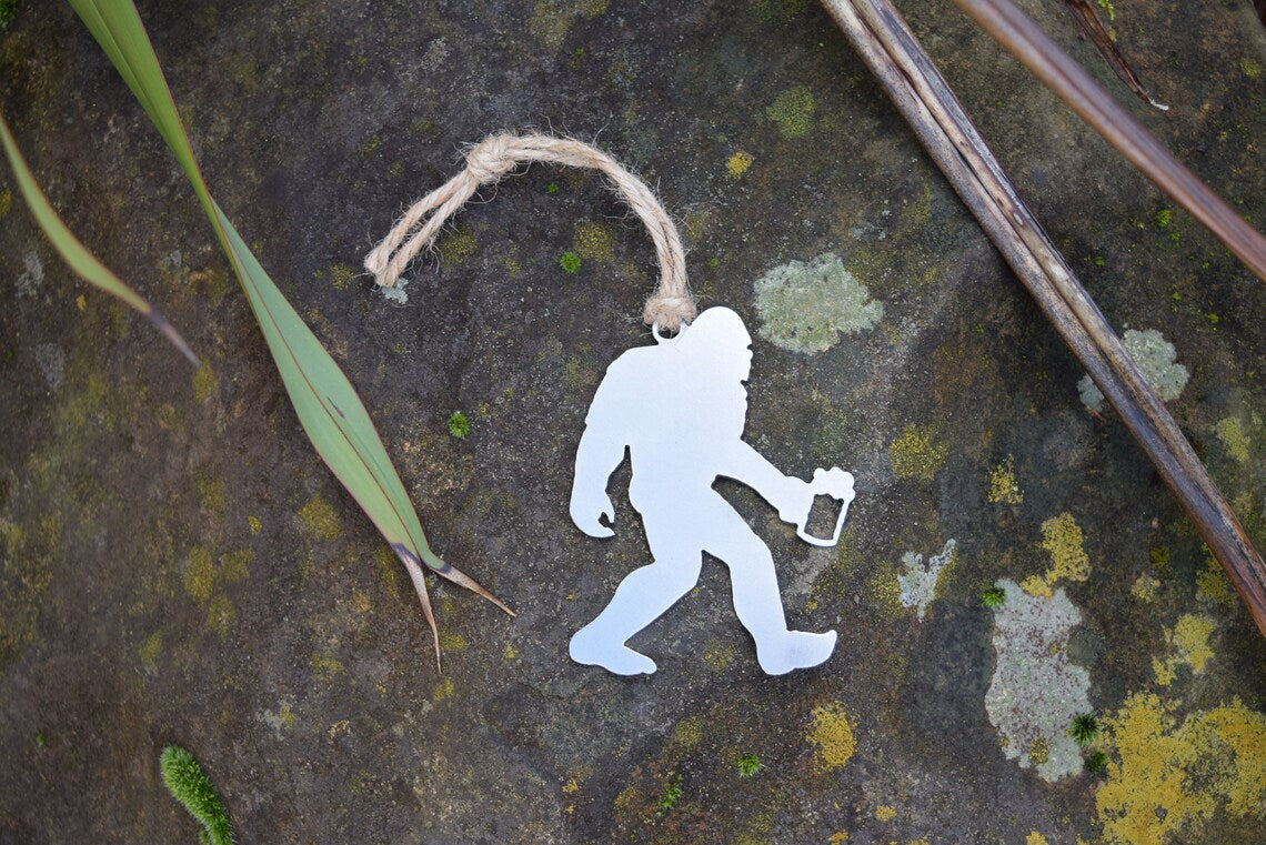 Sasquatch with Beer Mug Ornament