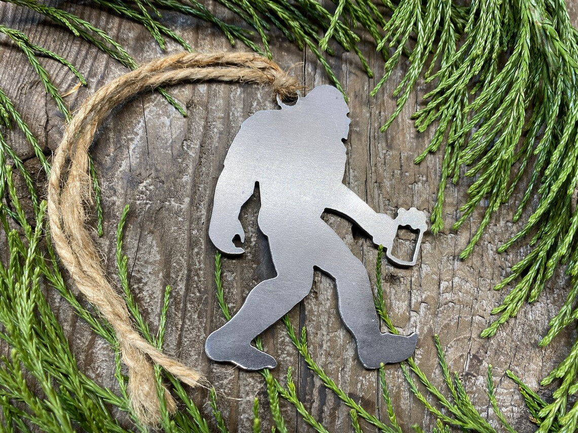 Sasquatch with Beer Mug Ornament