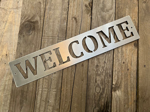 Horizontal Metal Welcome Sign