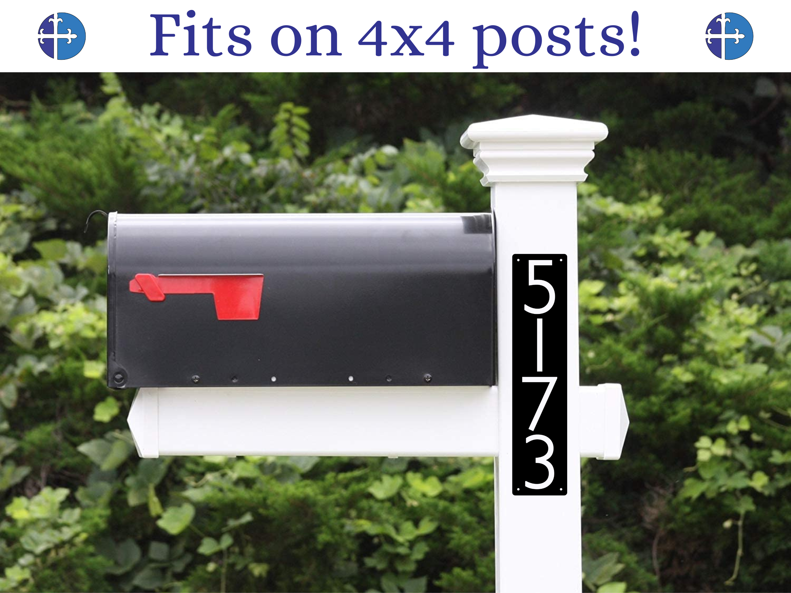 Rustic Brown Cast Iron House Numbers – 4 Inch, Primitive Style – Perfect For Street Address Or Mailbox