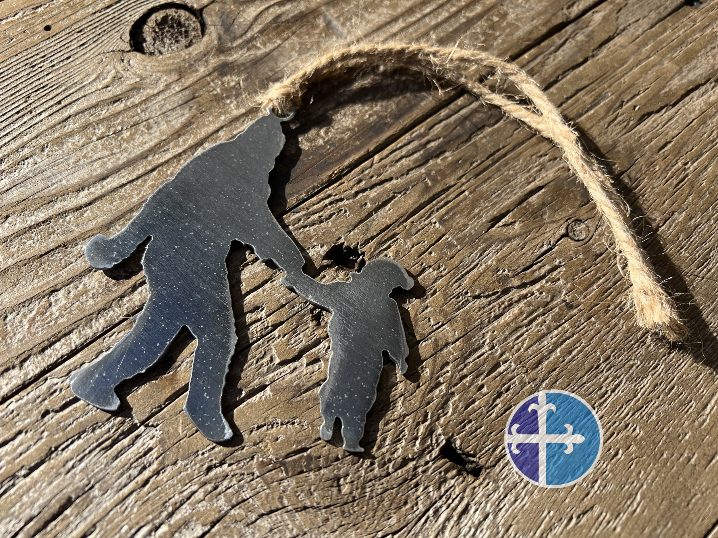 Sasquatch and Toddler Ornament