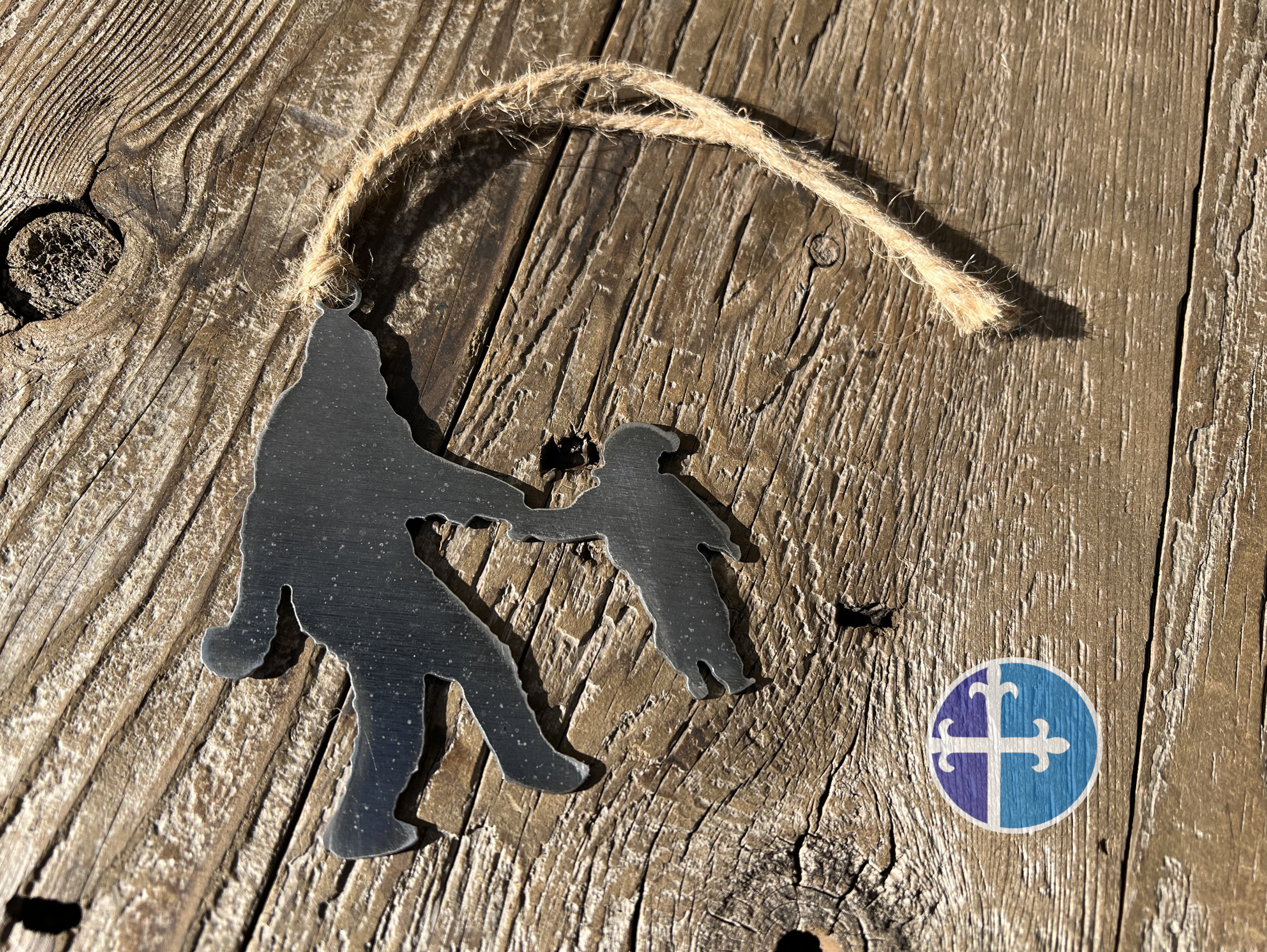 Sasquatch and Toddler Ornament