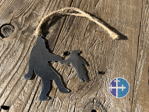 Sasquatch and Toddler Ornament