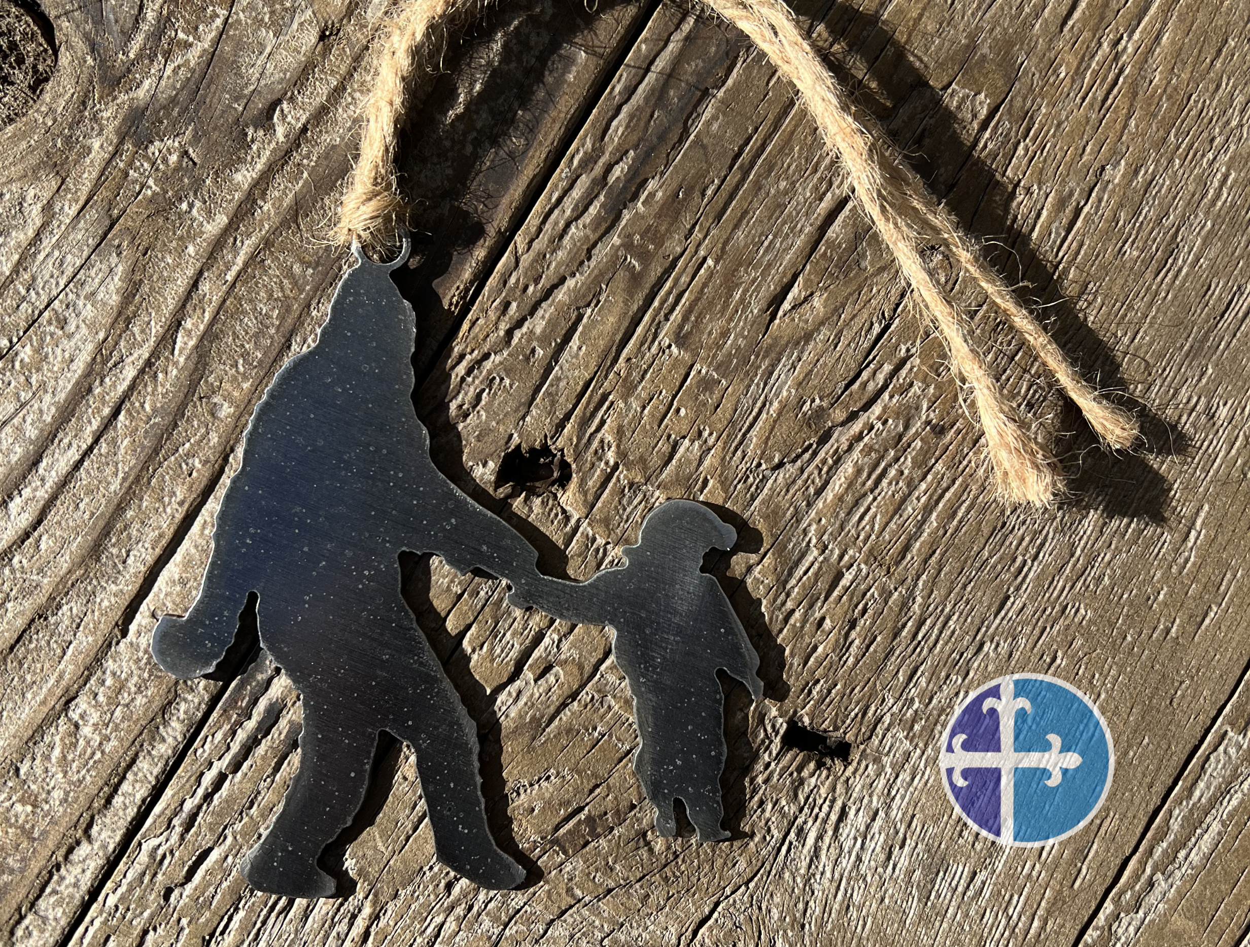 Sasquatch and Toddler Ornament