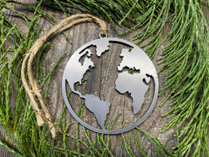 World Earth Globe Ornament
