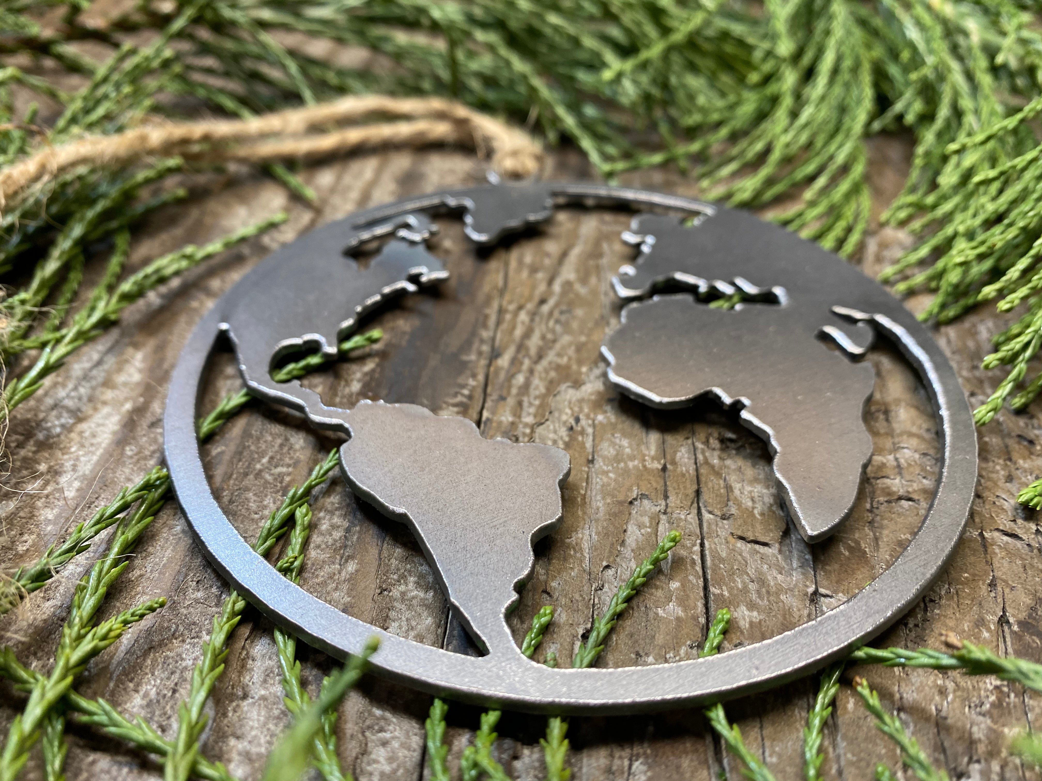 World Earth Globe Ornament