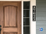Load image into Gallery viewer, 4.5&quot; Sasquatch Vertical Metal Address Sign
