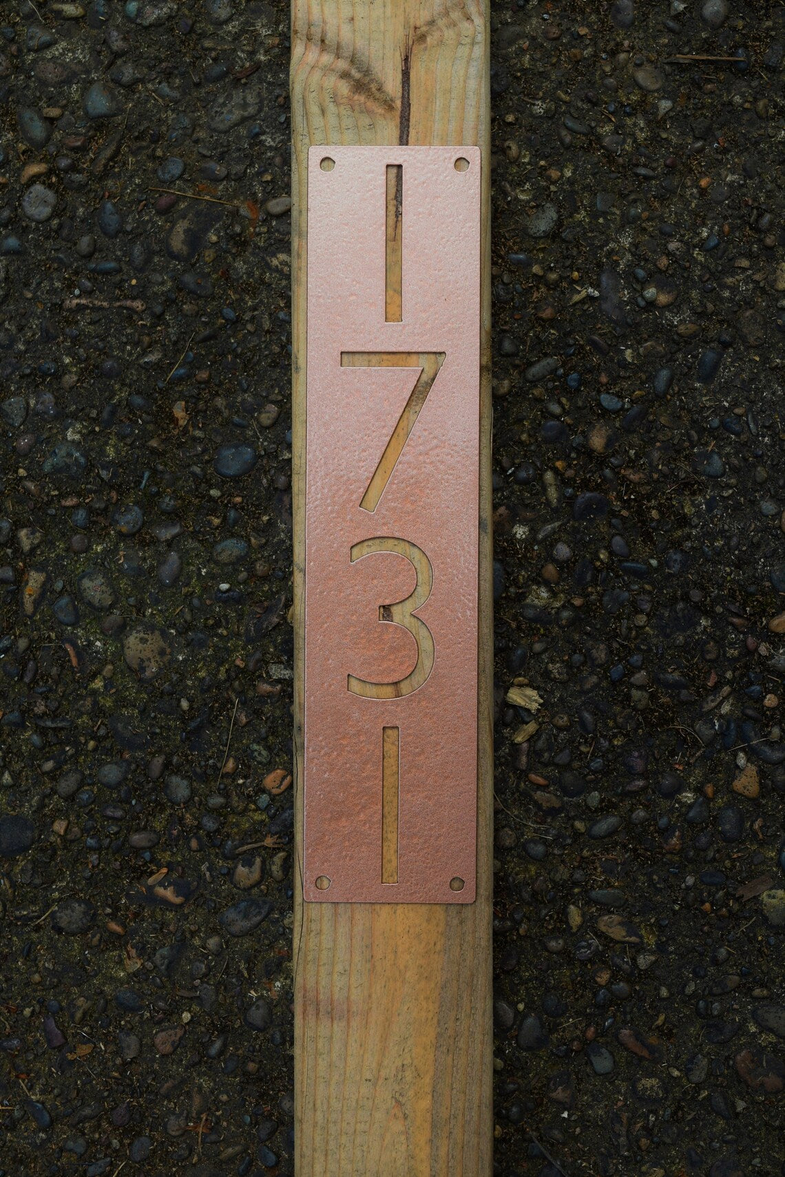 3 Inch Metal Vertical Home Address Sign