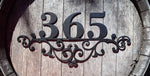 Load image into Gallery viewer, Flourished Metal Home Address Sign
