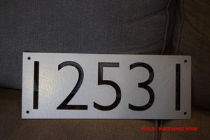 Metal Horizontal Modern Address Sign