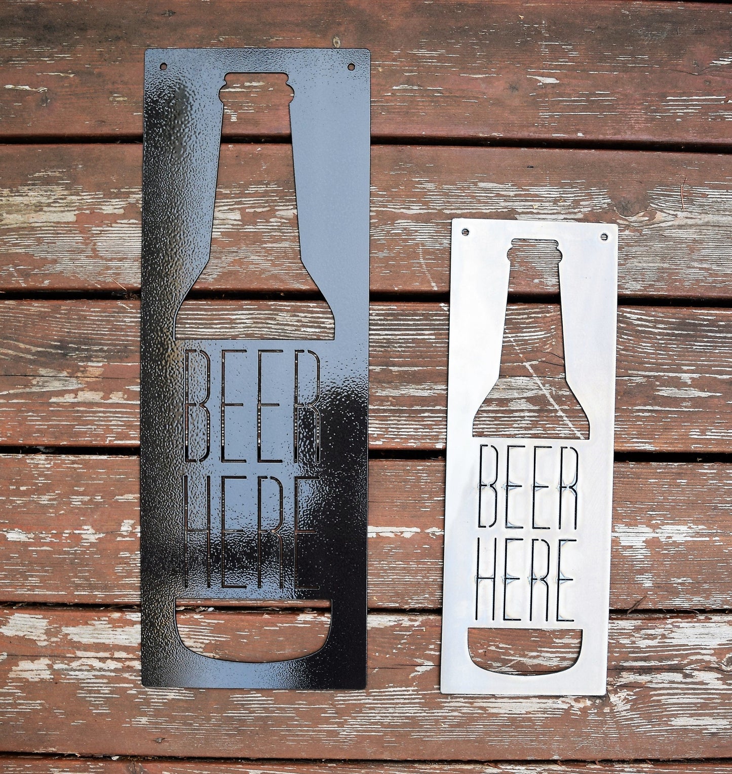 Beer Here Metal Sign