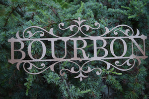 Personalized Flourished Metal Name Sign