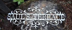 Custom Metal Flourished Garden sign