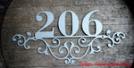 Load image into Gallery viewer, Flourished Metal Home Address Sign
