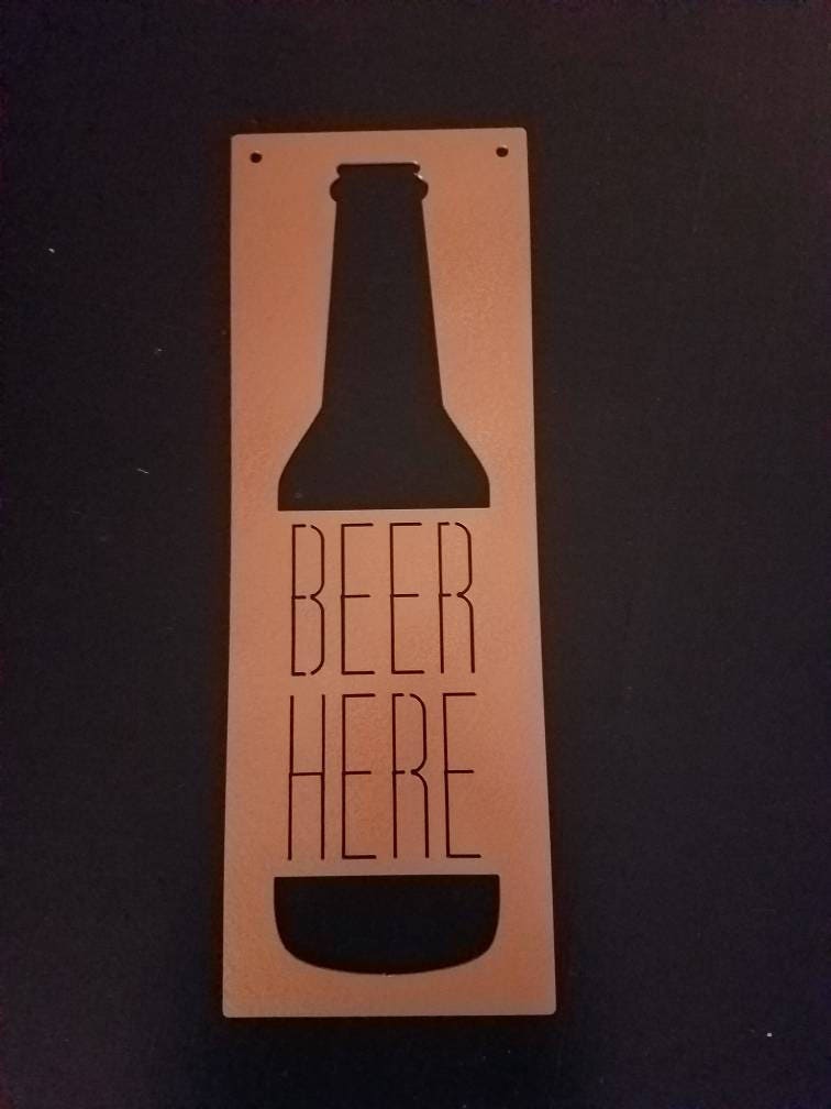 Beer Here Metal Sign