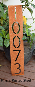 Vertical Modern Address Sign