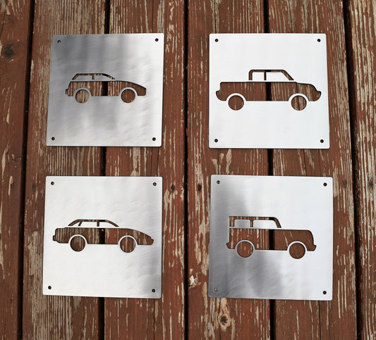 Metal Car Nursery Signs