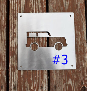 Metal Car Nursery Signs