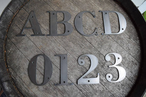 Metal Letters and Numbers